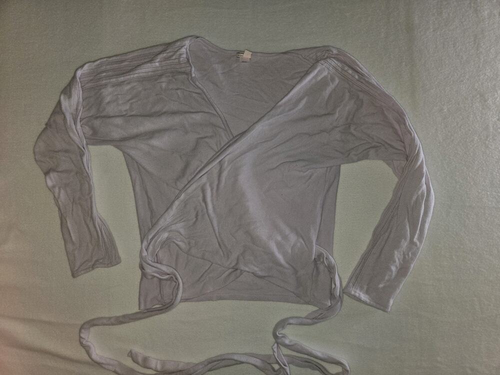 Victoria's Secret Lavender Long Sleeve Wrap Top W/ Front Tie Size L Adjustable